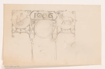 Ontwerp voor maandschrift 'De vrouw en haar huis' van 1906