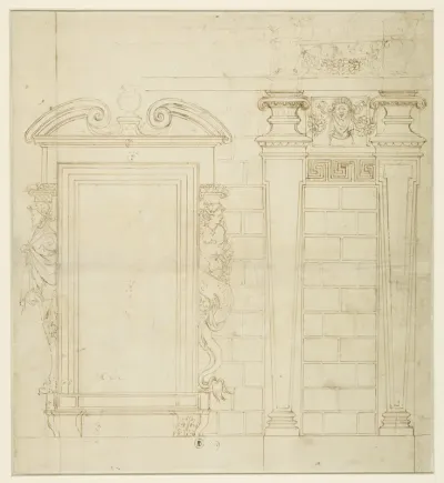 Ontwerp voor muur- en raamverdeling van het Palazzo dei Collegio dei Giureconsulti