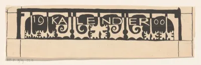 Ontwerp voor rand van kalender 1900
