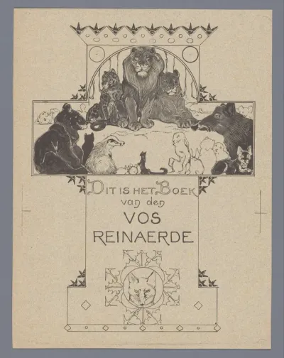 Ontwerp voor titelpagina voor: Stijn Streuvels, Reinaert de Vos, 1910