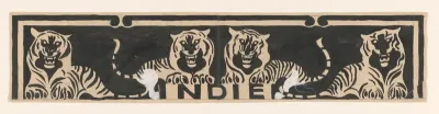 Ontwerp voor vignet in het gedenkboek voor koningin Wilhelmina uit 1923: Indie