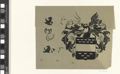 Ontwerp voor wapenschild voor Barnaert of Oem van Wijngaarden