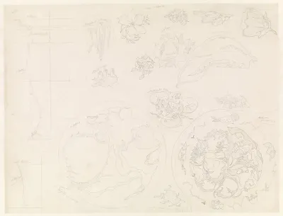 Ontwerpen voor aardewerk en aardewerk decoratie