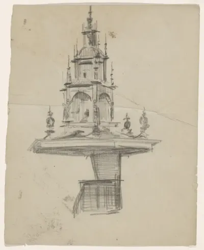 Ontwerpen voor een preekstoel (voor de Nieuwe Kerk?)