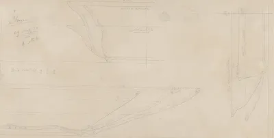 Ontwerpen voor schotels en kannen van aardewerk Iseger