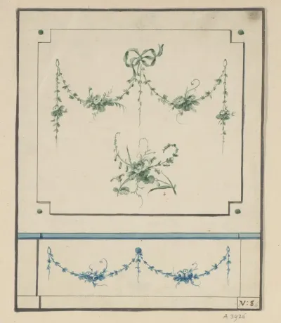 Ontwerptekening voor een kamerwand