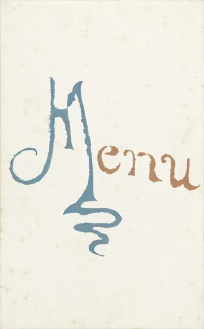 Ontwerptekening voor een menu