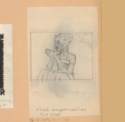 Ontwerptekening voor ex libris van Dodo en Jan Bennink-Inklaar