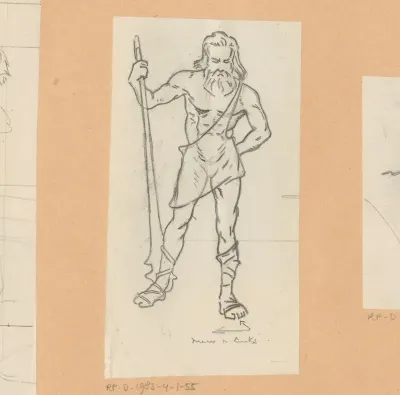 Ontwerptekening voor ex libris van Theo Bosloper