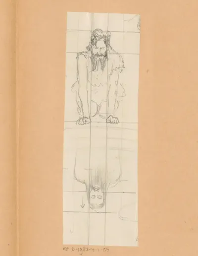 Ontwerptekening voor ex libris van Theo Bosloper