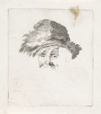 Onvoltooid portret van een onbekende man