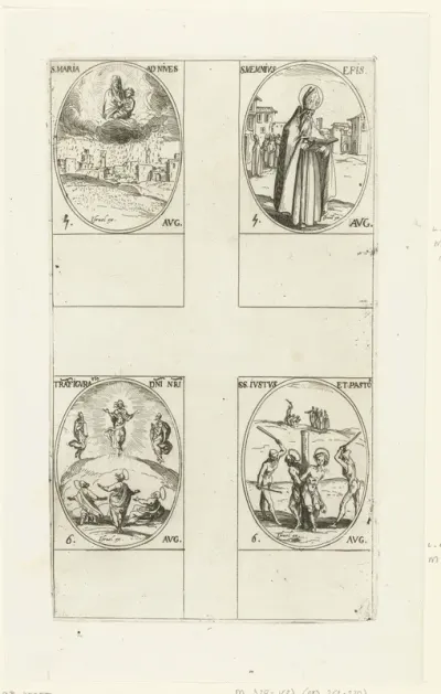 Onze-Lieve-Vrouwe ter Sneeuw (Maria-Kerkwijding), Heilige Memmius,Transfiguratie, Heilige Justus en Heilige Pastor van Alcalá (5-6 augustus)