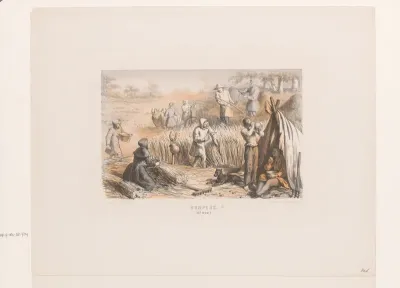 Oogsten op het land, 13e eeuw