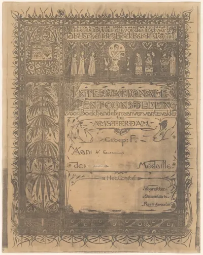 Oorkonde van de Vereniging ter Bevordering van de Belangen des Boekhandels