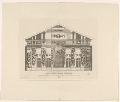 Oostelijke wand van de Krijgsraadzaal in het Stadhuis op de Dam