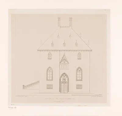 Oostgevel van kasteel Puttenberg in Beert