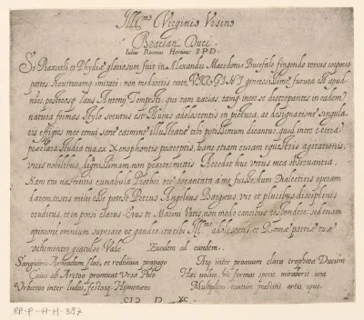 Opdracht aan de Hertog van Bracciano