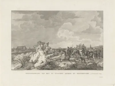 Opeenstapeling van het ijs tussen Arnhem en Westervoort, 1809