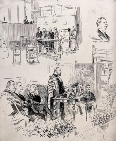Opening ceremony for a new operating theatre at the London Hospital