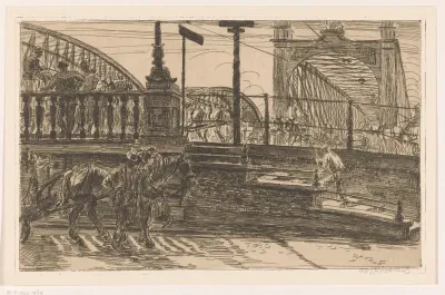 Opgang naar Maasbruggen in Rotterdam