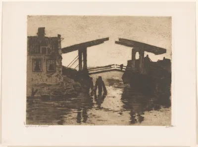 Ophaalbrug bij de Zandhoek in Amsterdam