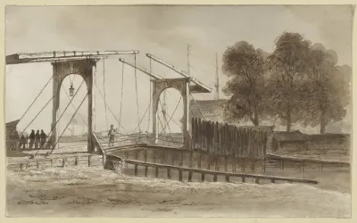 Ophaalbrug bij het Bikkerseiland te Amsterdam
