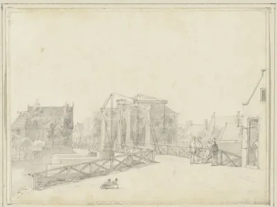 Ophaalbrug over de sluis in de Vecht te Muiden