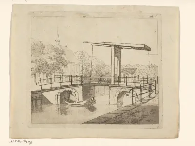 Ophaalbrug over een gracht