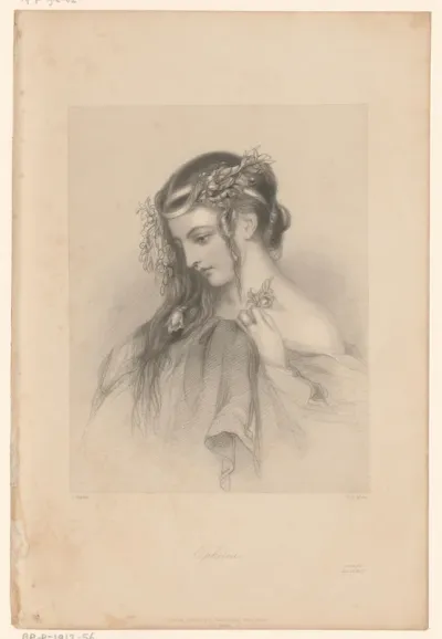 Ophelia, uit Shakespeares Hamlet