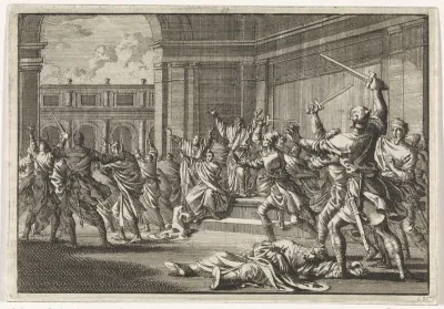 Oploop en strijd in de tempel te Jeruzalem