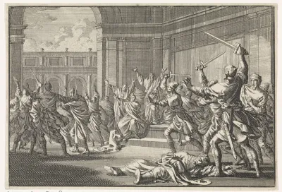 Oploop en strijd in de tempel te Jeruzalem