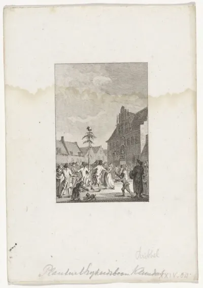 Oprichten van vrijheidsboom te Klundert, 1793