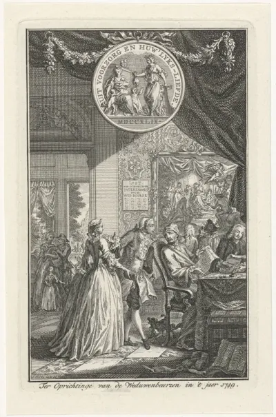 Oprichting van de Weduwenbeurzen, 1749