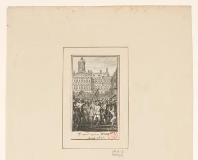 Oproer op de Dam tijdens het Aansprekersoproer, 1696