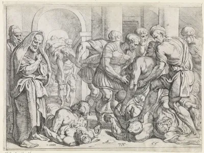 Opruiming van de lichamen van de vrijers