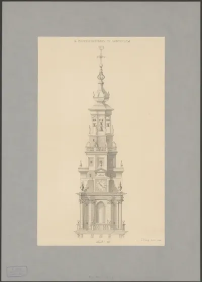 Opstand van de Zuiderkerkstoren te Amsterdam
