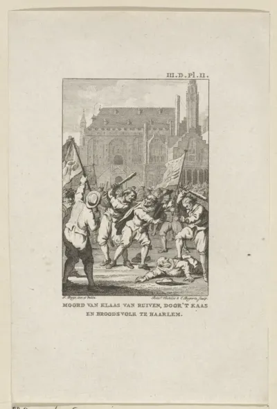 Opstand van het Kaas- en Broodvolk en moord op Claes van Ruyven te Haarlem, 1492