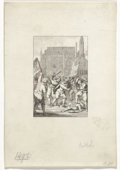 Opstand van het Kaas- en Broodvolk en moord op Claes van Ruyven te Haarlem, 1492