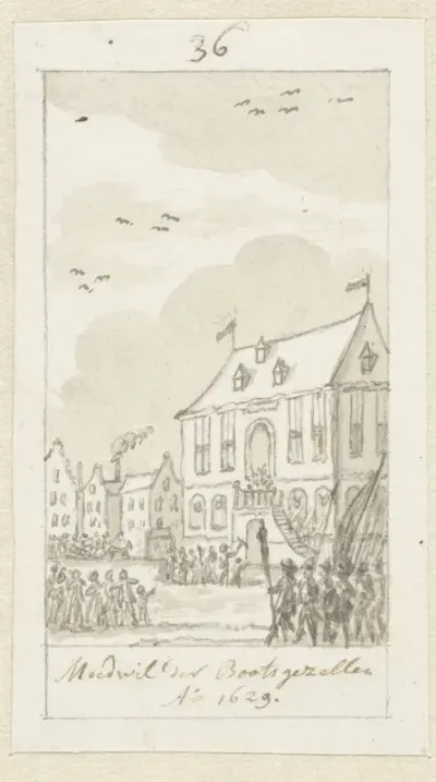 Opstandige scheepsbemanning te Amsterdam, 1629