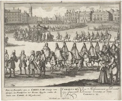 Optocht na de kroning van keizer Karel VI