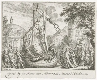 Optocht tijdens het feest van Minerva te Athene