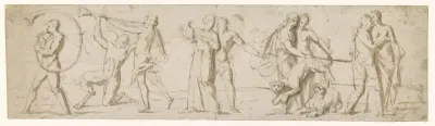Optocht van bacchanten