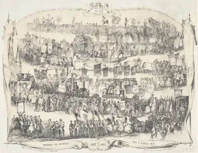 Optogt te Zwolle den 1. April 1872