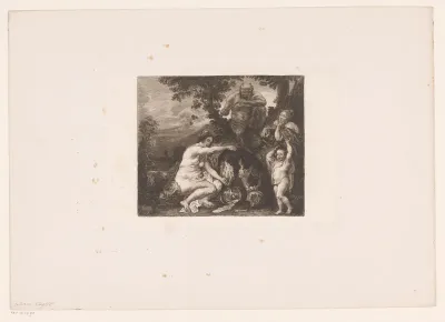Opvoeding van Jupiter met de geit Amalthea