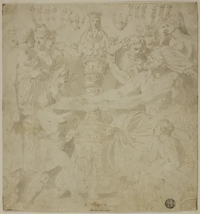 Oracle and Worshippers before the Statue of Artemis of Ephesus