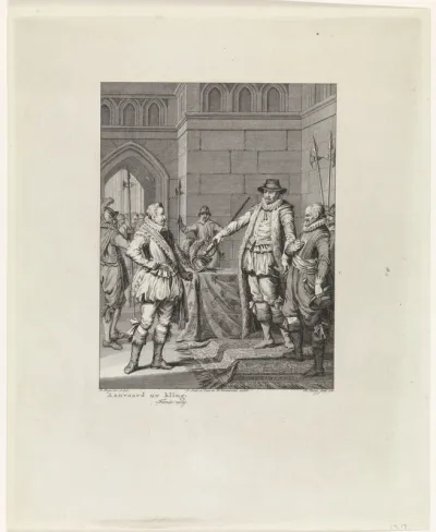 Oranje geeft Bossu te Hoorn zijn zwaard terug, 1573