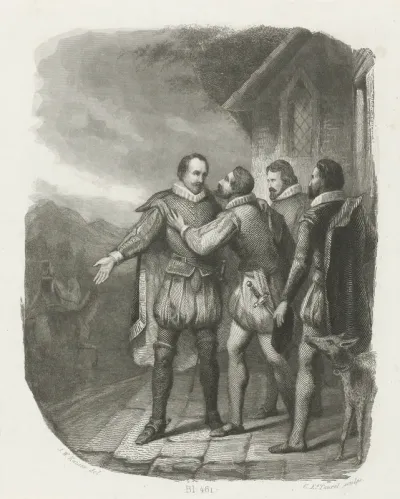 Oranje neemt afscheid van de graaf van Egmond te Willebroek, 1567