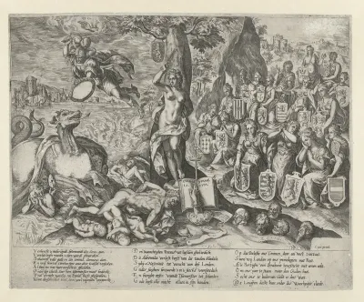 Oranje redt de Nederlanden van het Spaanse zeemonster, ca. 1577