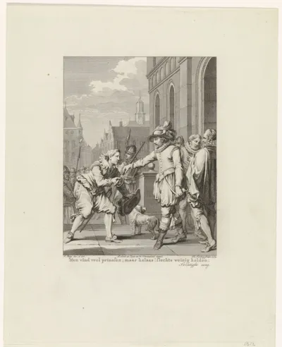 Oranje schenkt Goignies zijn zwaard, 1578