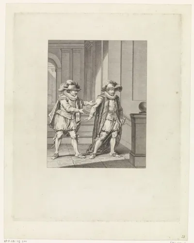 Oranje wijst verontwaardigd de voorstellen van de Spaanse gezant af, ca. 1580